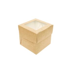 Картонная коробка на 1 маффин (разделитель в комплекте) размером 100*100*100мм.